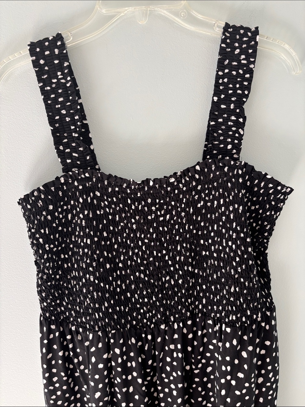 beachlunchlounge Black and White Polka Dot Maxi Dress